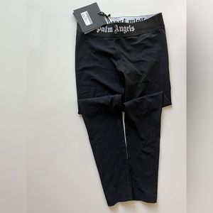 Palm Angels Logo Leggings in Black Size Small. NWT.